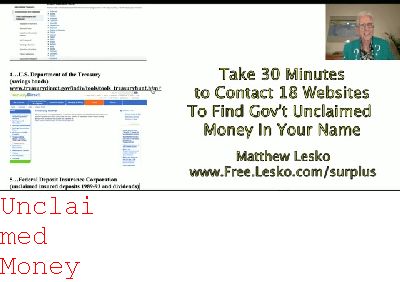 unclaimed Money Sc